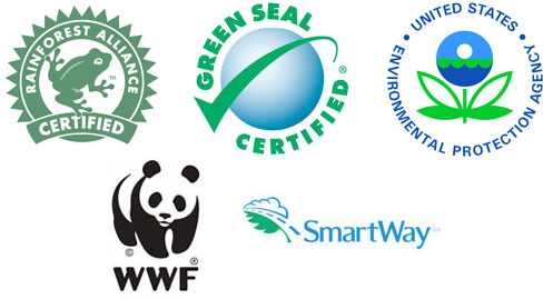 Certified by Rainforest Alliance, Green Seal, US EPA, World Wildlife, and SmartWay