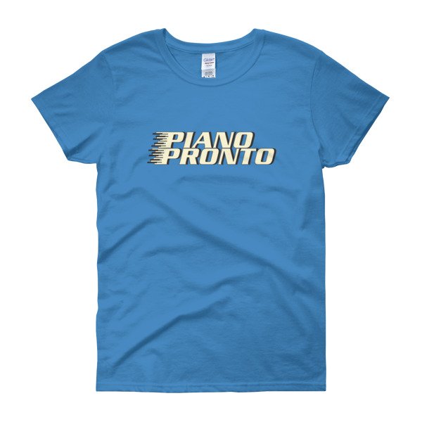 brud Leeds Vis stedet Piano Pronto Logo Women's Short Sleeve T-Shirt – Music Teacher Warehouse