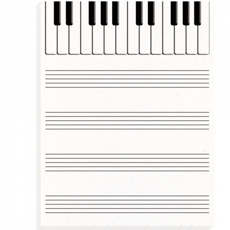 Keyboard & Staff Notepad Music Teacher Warehouse